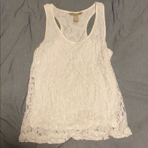 Banana Republic white lace tank